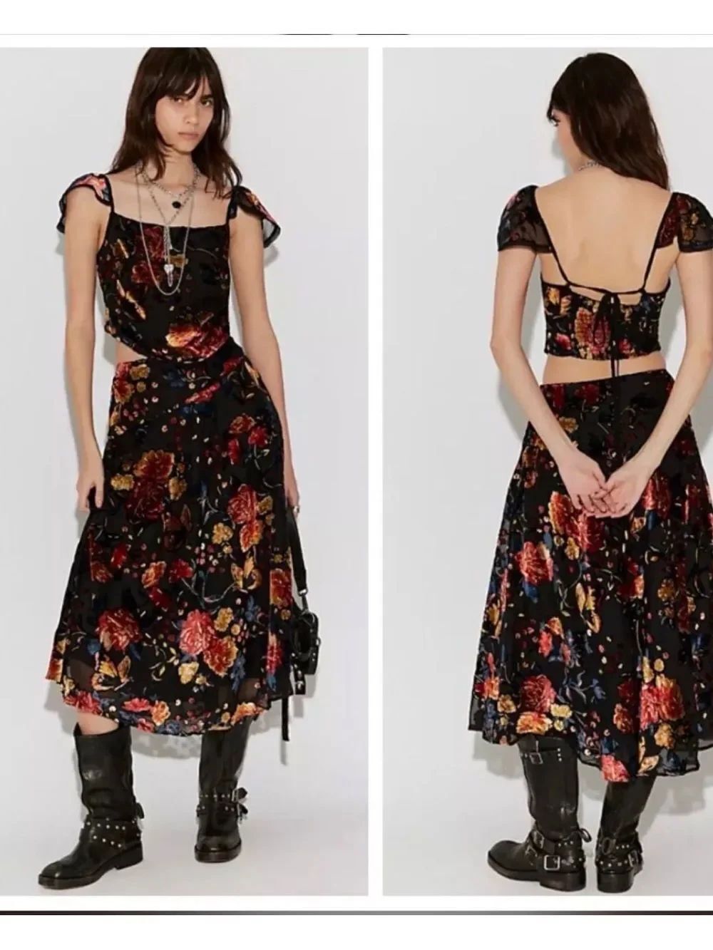 Electra Heart Midi Skirt Set